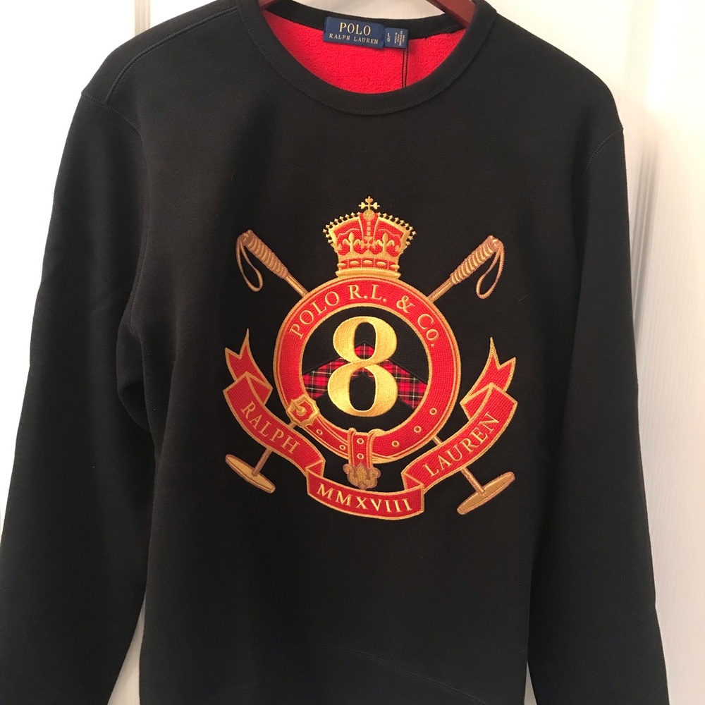 Ralph Lauren NEW spectacular fleece shirt, Red Label, NWT, Large